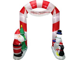 8-Ft. Tall Prelit Candy Cane Arch Inflatable