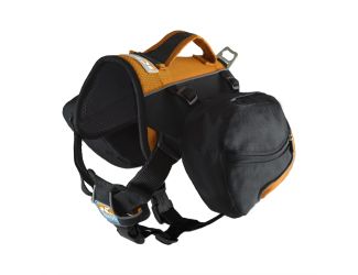 Baxter Backpack for Dogs 30-85lbs Black/Orange