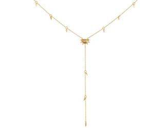 Satya 16" Citrine Sun Lariat Necklace