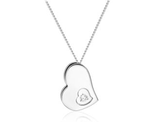 Double Hart CZ Pendant