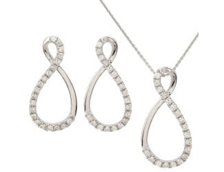 Diamond Earring & Necklace Set