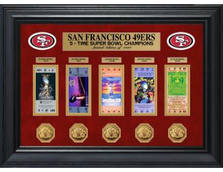 San Francisco 49ers Super Bowl Champions Deluxe Gold Coin Ticket Collection
