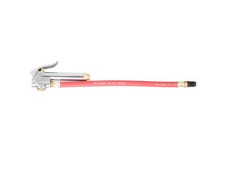 Straight Chuck Tire Inflator with Red 12" Hose