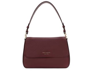 Hudson  Medium Convertible Flap Shoulder Bag - Cordovan