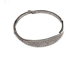 Pave' Crystal Domed Bangle Bracelet