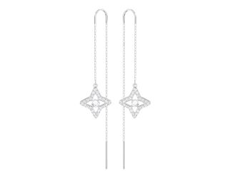 Sparkling Dance Star Chain Pierced Earri