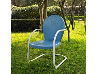 Griffith Metal Chair in Sky Blue Finish