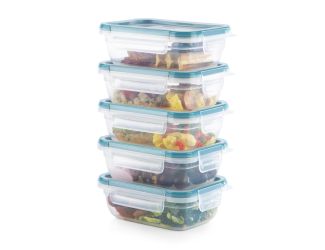 10pc Total Solution Rectangular Plastic Food Storage Set