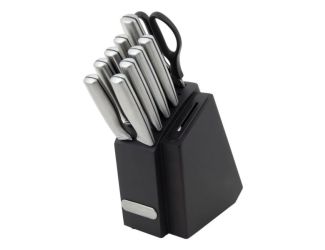 11pc Edgekeeper Stainless Steel Knife Block Set