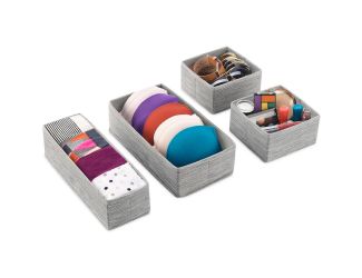 Set of 4 Fabric Drawer Organizers