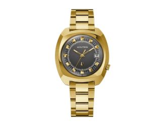 Legacy Automatic Watch Gold Tone Case Grey Dial