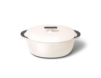 8.5qt Enameled Cast Iron Oval Dutch w/ Lid Cream