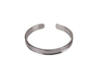 7mm Sterling Silver Plated Bangle Bracelet