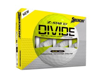 Srixon Z-Star XV 9 Divide Yellow/White Golf Balls - 1 Dozen