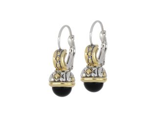 Ocean Images French Wire 8mm Black Onyx Earrings. 1"L x 3/8"W