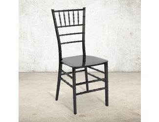 Black Stackable Resin Chiavari Chair - Hospitality and Event Seating