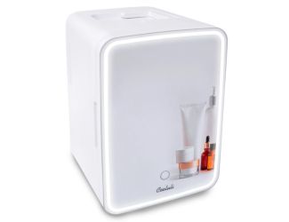 Glow 10L Mini Skincare Fridge w/ Mirror LED Light White