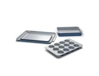 Non-Toxic Nonstick Ceramic Half Bakeware Set Navy