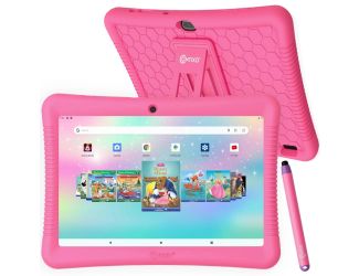 Contixo Kids Learning Tablet 10-inch IPS HD Display, WiFi, Android 11, 2GB RAM 32GB ROM, with Educator-Pink