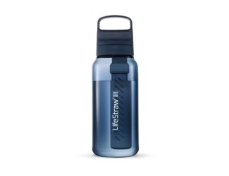 LifeStraw Go 1L Water Filter Bottle w/ Tritan Renew Aegean Sea