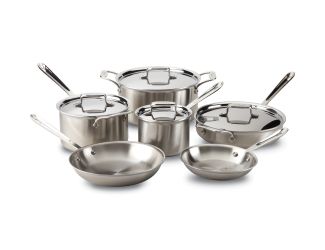 D5 Brushed Stainless Steel 10-Piece Cookware Set