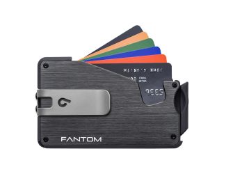 Fantom S Wallet, Slim, Black with Money Clip