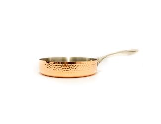 Copper Tri-Ply  8" Deep Skillet, Hammered