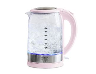 Qwik & EZ Electric Glass Kettle Pink