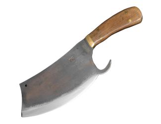 Chef Butcher Rustic 8-inch High Carbon Steel Knife with Full Tang Handle