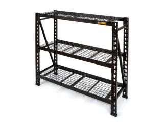 4' DXST4500-W Series Wire Deck Industrial Storage Rack: Black