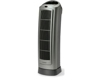 23 In. Digital Ceramic Tower Heater with Save-Smart Technology and Remote Control, Gray