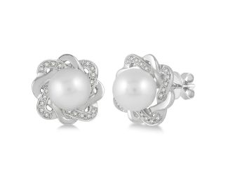 Pearl & Diamond Earrings