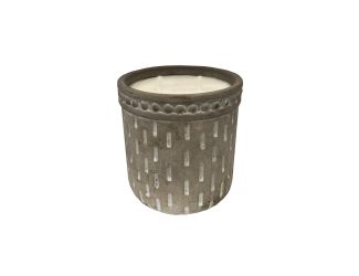 Embellished Garden Cement Citronella Outdoor Candle