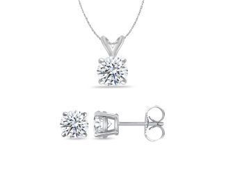 Bright White Round Lab Grown Diamond Set  in 14K Yellow Gold 0.15ct, Color-FG, Clarity-VS SI