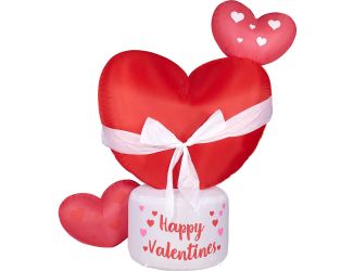 8-Ft. Tall Valentine's Day Heart, Outdoor Blow-Up Inflatable with Lights and Storage Bag