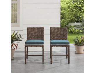 Bradenton 2Pc Outdoor Wicker Dining Chair Set