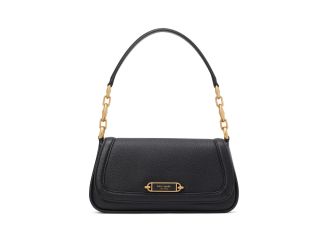 Gramercy Small Flap Shoulder Bag -  Black