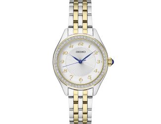 Ladies Crystal TT Silver Patterned