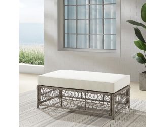 Thatcher Outdoor Wicker Coffee Table Ottoman