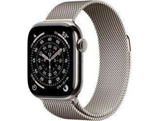 Apple Watch Series 11 GPS + Cellular 42mm Natural Titanium Case with Natural Milanese Loop