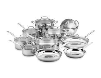 17-Pc Chef's Classic Stainless Cookware Set