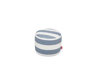 Point Outdoor ottoman - Stripe Ocean Blue