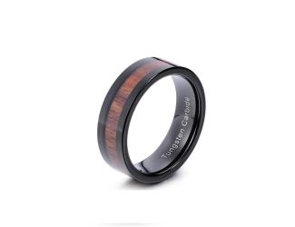 Axe - Tungsten & Koa Ring Size 7