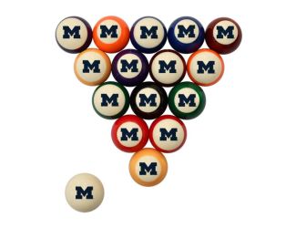 University Of Michigan Retro Billiard Ball Sets