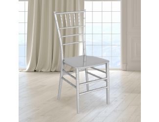 Silver Stackable Resin Chiavari Chair - Banquet and Event Furniture