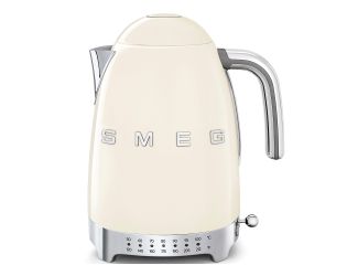 50's Retro-Style Electric Kettle w/ Variable Temperature Cream