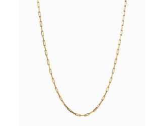 Delicate Paperclip Link Chain - Yellow Gold