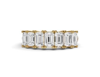 1CTW 7  Stone Emerald Lab Diamond Band Size 8