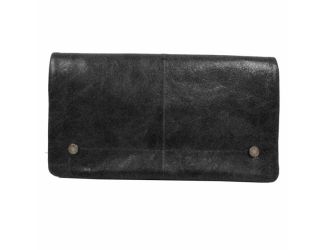 Terry Leather Wallet Black