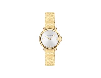 Ladies Arden Gold-Tone Bangle Watch Silver Dial